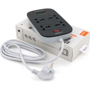 Мережевий фільтр живлення LDNIO SC4407, 3 роз+4USB (SC4407)