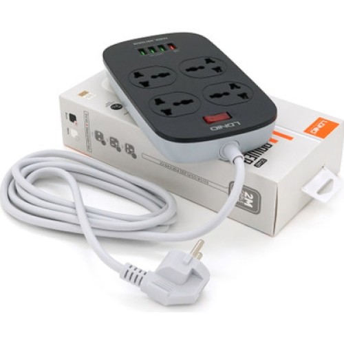 Сетевой фильтр питания LDNIO SC4407, 3 роз+4USB (SC4407)