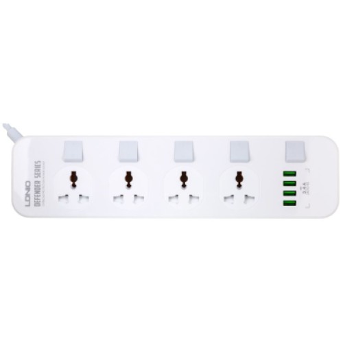 Сетевой фильтр питания LDNIO SC4408, 4 роз+4USB (SC4408)
