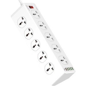 Мережевий фільтр живлення LDNIO SC10610, 5роз + 3USB (SC10610)