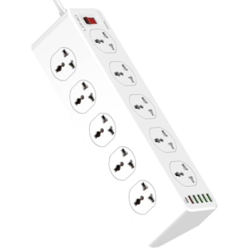 Сетевой фильтр питания LDNIO SC10610, 5роз + 3USB (SC10610)
