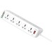 Сетевой фильтр питания LDNIO SC10610, 5роз + 3USB (SC10610)