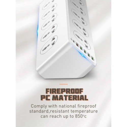 Сетевой фильтр питания LDNIO SC10610, 5роз + 3USB (SC10610)