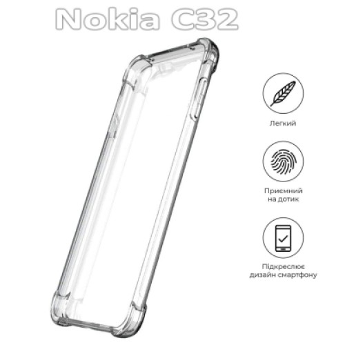 Чехол для мобильного телефона BeCover Nokia C32 Clear (709632)