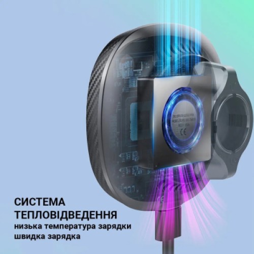 Универсальный автодержатель Grand-X MT-15W MagSafe с зарядкой 15W (крепление на дефлектор) (MT-15W)