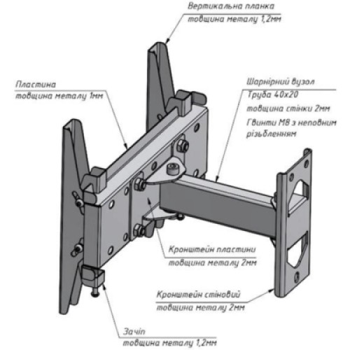 Кронштейн Charmount TV02T-R2 White