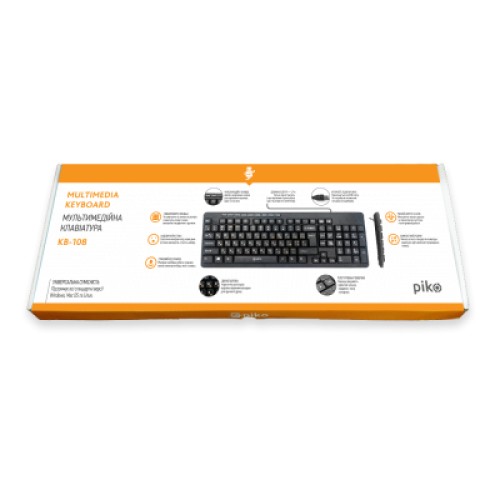 Клавиатура Piko KB-108 USB Black (1283126467103)