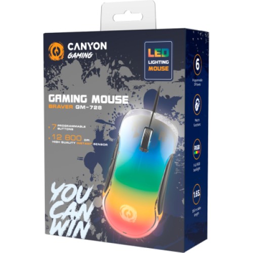 Мышка Canyon Braver GM-728 USB Black (CND-SGM728)