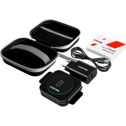 Зарядное устройство Canyon WS-305 Foldable 3in1 Wireless charger (CNS-WCS305B)