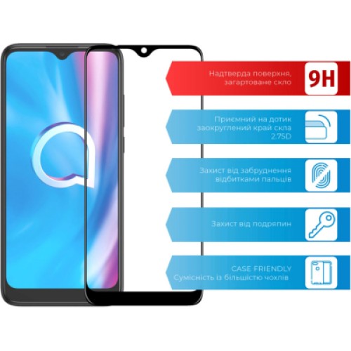 Стекло защитное ACCLAB Full Glue Alcatel 5030D (1283126509094)
