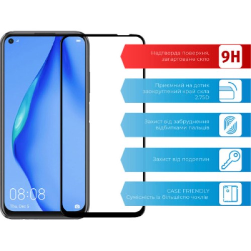 Стекло защитное ACCLAB Full Glue Huawei P40 Lite (1283126508264)