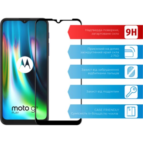 Стекло защитное ACCLAB Full Glue MOTO G9 Play (1283126509032)