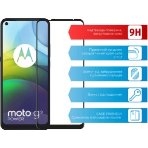 Стекло защитное ACCLAB Full Glue MOTO G9 Power (1283126513244)