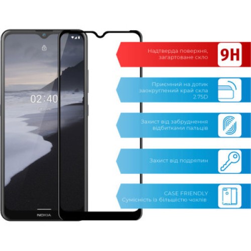 Стекло защитное ACCLAB Full Glue Nokia 2.4 (1283126510793)