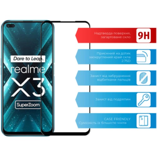 Стекло защитное ACCLAB Full Glue Realme X3 (1283126508462)