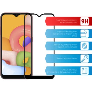 Стекло защитное ACCLAB Full Glue Samsung A01 (1283126508493)