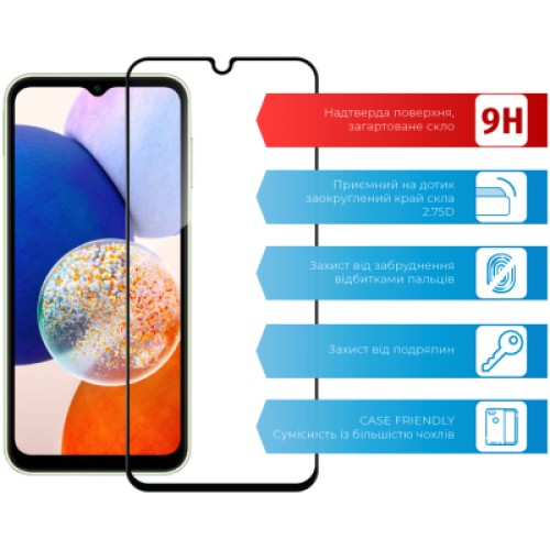 Стекло защитное ACCLAB Full Glue Samsung A14 (1283126559747)