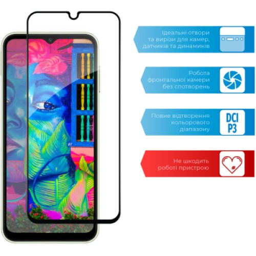 Стекло защитное ACCLAB Full Glue Samsung A14 (1283126559747)