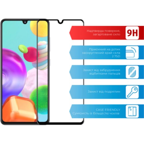 Стекло защитное ACCLAB Full Glue Samsung A41 (1283126508585)