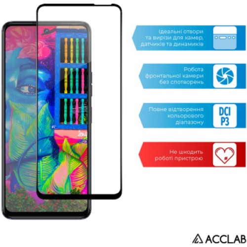 Стекло защитное ACCLAB Full Glue Tecno Camon 18 (1283126529115)