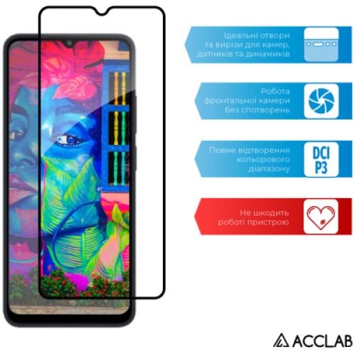 Стекло защитное ACCLAB Full Glue Xiaomi Redmi 12C (1283126573743)