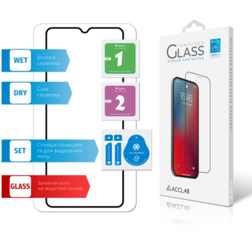 Стекло защитное ACCLAB Full Glue Xiaomi Redmi 12C (1283126573743)