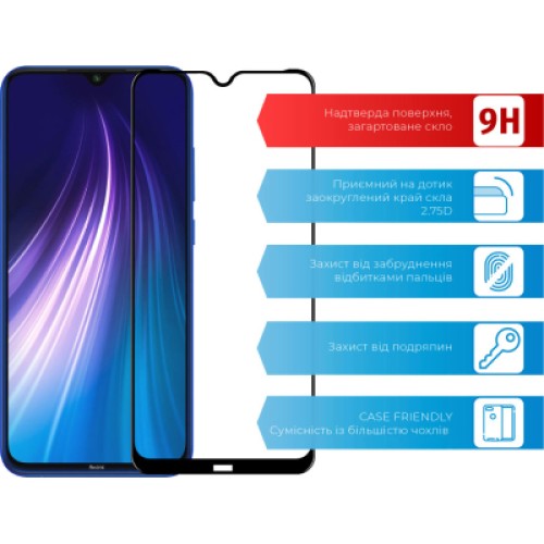 Стекло защитное ACCLAB Full Glue Xiaomi Redmi Note 8 (1283126508752)