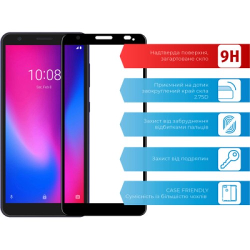 Стекло защитное ACCLAB Full Glue ZTE A3 2020 (1283126508929)