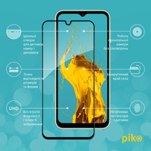 Стекло защитное Piko Full Glue Samsung A14 (1283126559785)