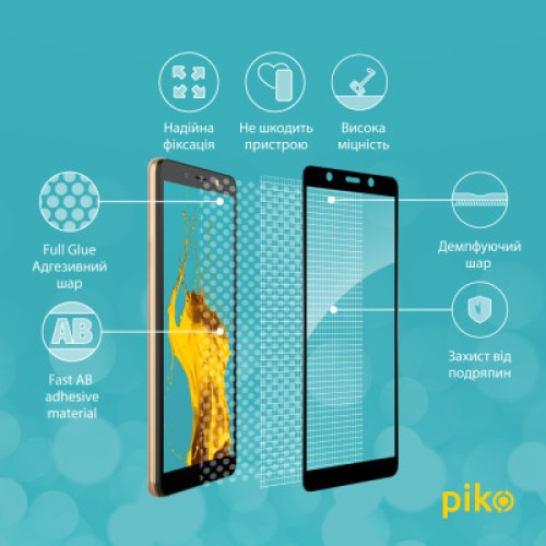Стекло защитное Piko Full Glue Tecno POP 3 (BB2) (1283126503191)