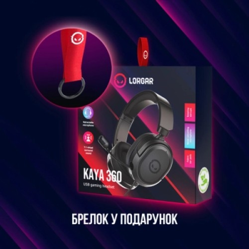 Наушники Lorgar Kaya 360 USB Black (LRG-GHS360)