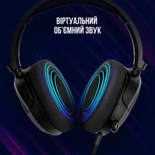 Наушники Lorgar Kaya 360 USB Black (LRG-GHS360)