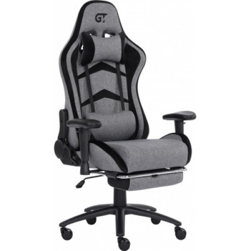 Кресло игровое GT Racer X-2534-F Gray/Black Suede (X-2534-F Fabric Gray/Black Suede)