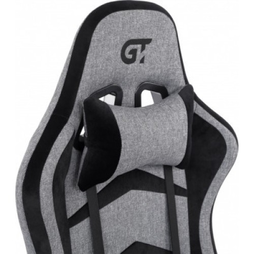 Кресло игровое GT Racer X-2534-F Gray/Black Suede (X-2534-F Fabric Gray/Black Suede)