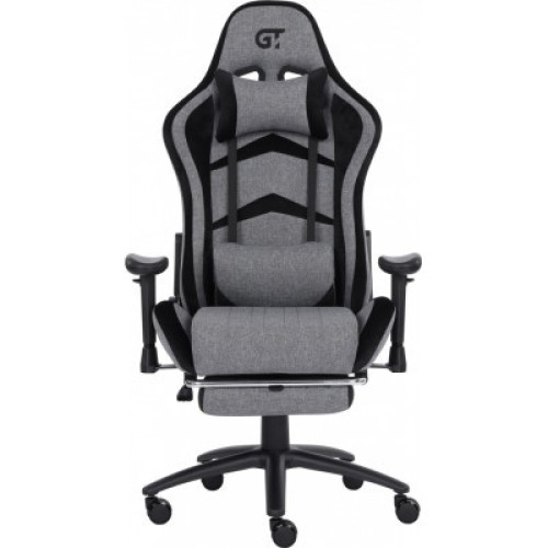 Кресло игровое GT Racer X-2534-F Gray/Black Suede (X-2534-F Fabric Gray/Black Suede)