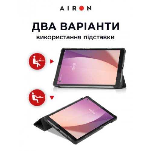 Чехол для планшета AirOn Premium Lenovo Tab M8 4th Gen (TB-300FU) + protective film black (4822352781092)