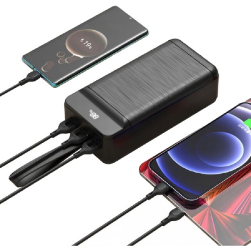 Батарея универсальная XO 60000mAh, PD/18W, QC3.0/22.5W, flashlight, Input(Micro,Type-C,Lightning), Output(3*USB,Type-C) (XO-PR159 / 29210)