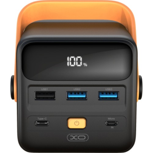 Батарея универсальная XO 50000mAh, PD/20W, QC3.0/22.5W, flashlight, Input(Type-C,MicroUSB), Output(3*USB,Type-C) (XO-PR168 / 29187)