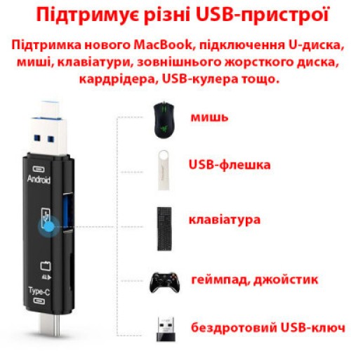 Считыватель флеш-карт Dynamode 3-in-1 (D-188)