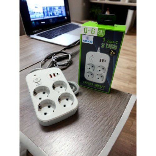 Сетевой фильтр питания XoKo XK-SP-4-2-1-WH