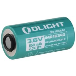 Аккумулятор Olight 16340 3,6V 650 mAh (ORB-16C06-6C)