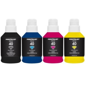 Чернила Printalist Canon GI-40 для G5040/G6040 4х190г BP/C/M/Y SET Pigm/Water. (PL40SET4)