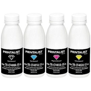 Тонер HP CLJ Pro M252/M452, SET Canon 045 Black 60г/Color 50г Printalist (TR-M252-SET-PL)