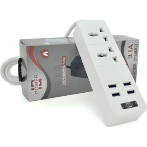 Сетевой фильтр питания Voltronic TВ-Т07, 2роз, 4*USB White (ТВ-Т07-White)