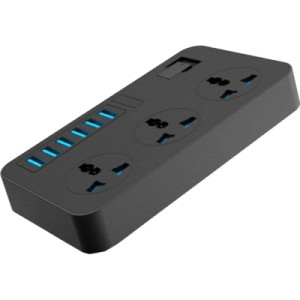 Сетевой фильтр питания Voltronic TВ-Т09, 3роз, 6*USB Black (ТВ-Т09-Black)