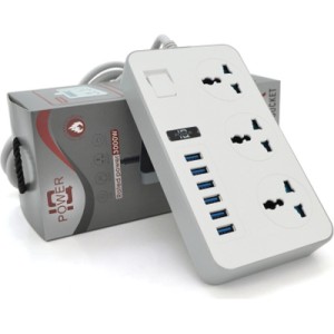 Сетевой фильтр питания Voltronic TВ-Т09, 3роз, 6*USB White (ТВ-Т09-White)