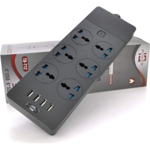 Сетевой фильтр питания Voltronic TВ-Т12, 6роз, 4*USB Black (ТВ-Т12-Black)