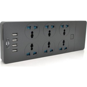 Сетевой фильтр питания Voltronic TВ-Т12, 6роз, 4*USB Black (ТВ-Т12-Black)