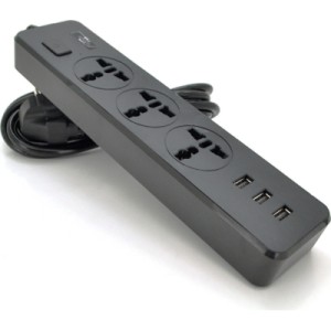 Сетевой фильтр питания Voltronic TВ-Т13, 3роз, 3*USB Black (ТВ-Т13-Black)