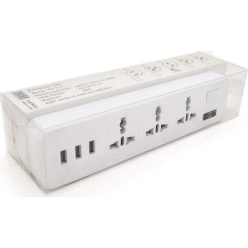 Сетевой фильтр питания Voltronic TВ-Т13, 3роз, 3*USB White (ТВ-Т13-White)